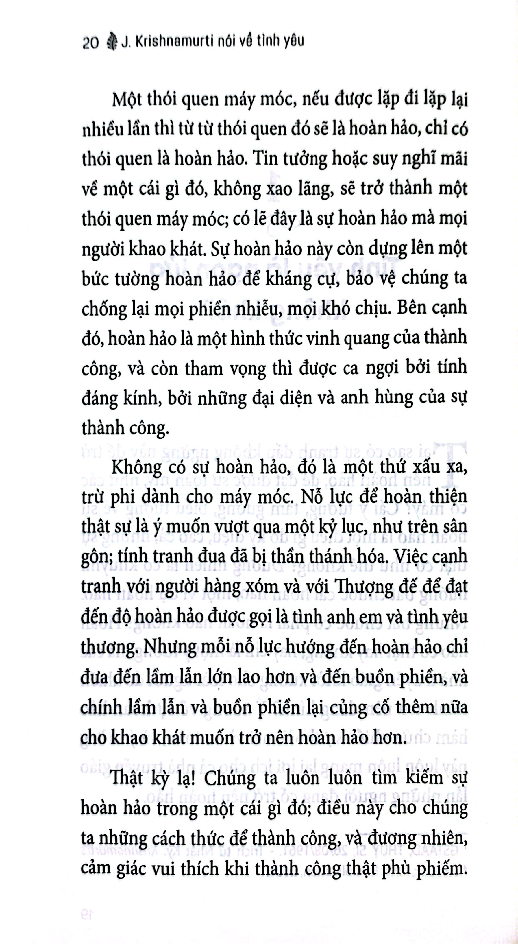 J. Krishnamurti Noi Ve Tinh Yeu (Tai Ban 2025)