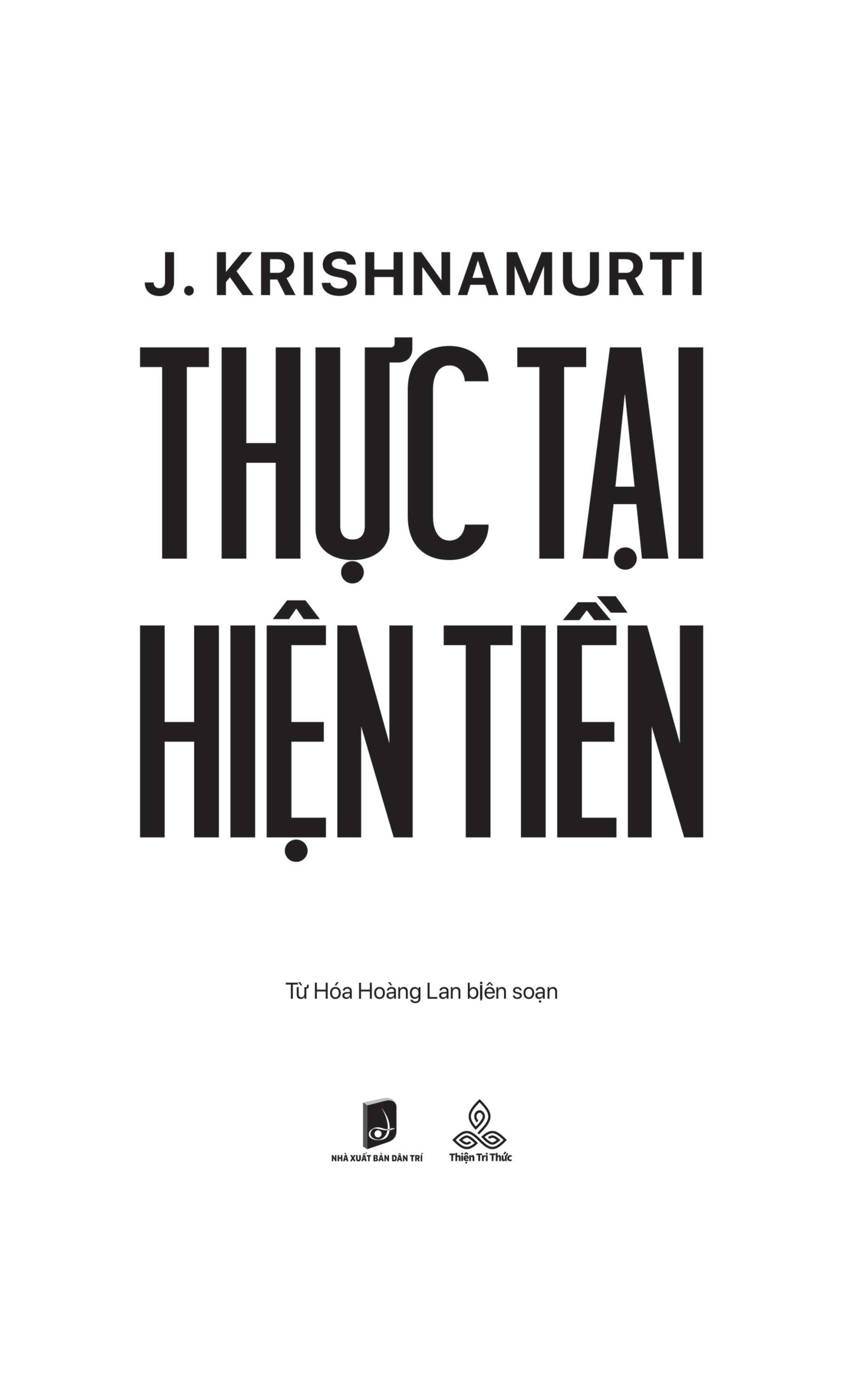 j. krishnamurti thực tại hiện tiền