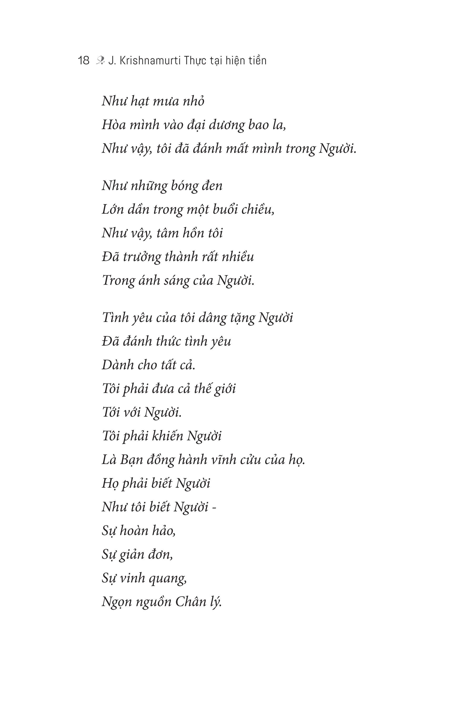 j. krishnamurti thực tại hiện tiền