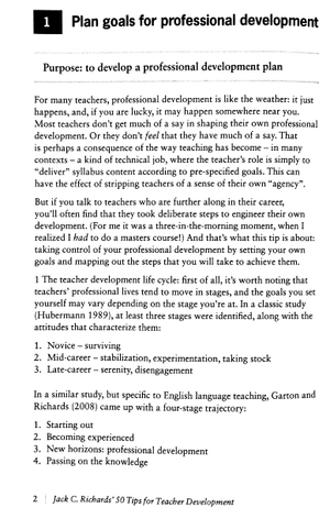 jack c richards' 50 tips for teacher development pocket editions