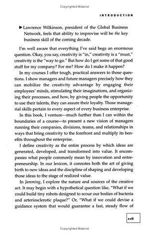 jamming: the art and discipline of corporate creativity