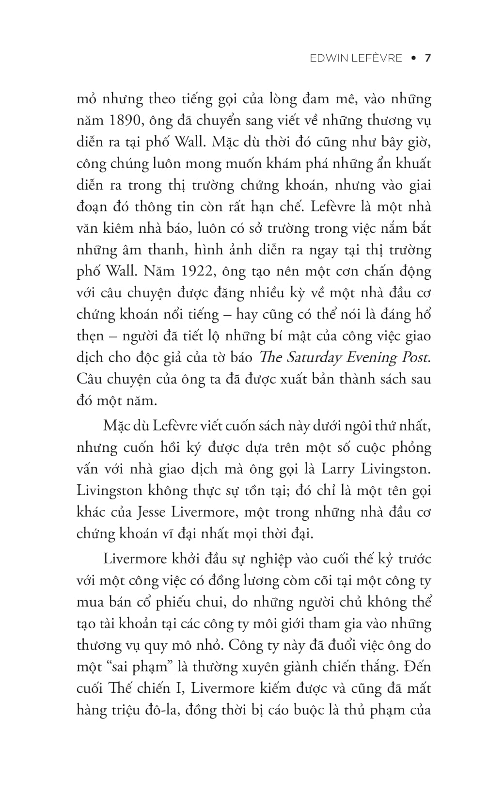 jesse livermore - reminiscences of a stock operator - hồi ức của một thiên tài đầu tư chứng khoán