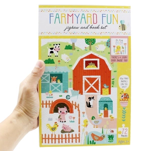 jigsaw & book set - farmyard fun