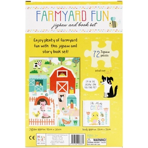 jigsaw & book set - farmyard fun