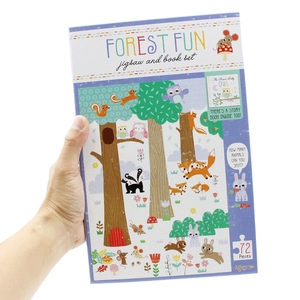 jigsaw & book set - forest fun