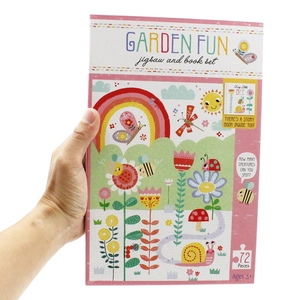 jigsaw & book set - garden fun