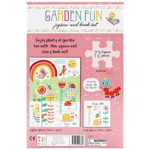jigsaw & book set - garden fun