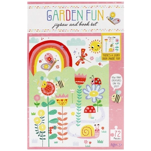 jigsaw & book set - garden fun