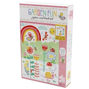 jigsaw & book set - garden fun