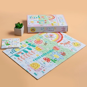 jigsaw & book set - garden fun