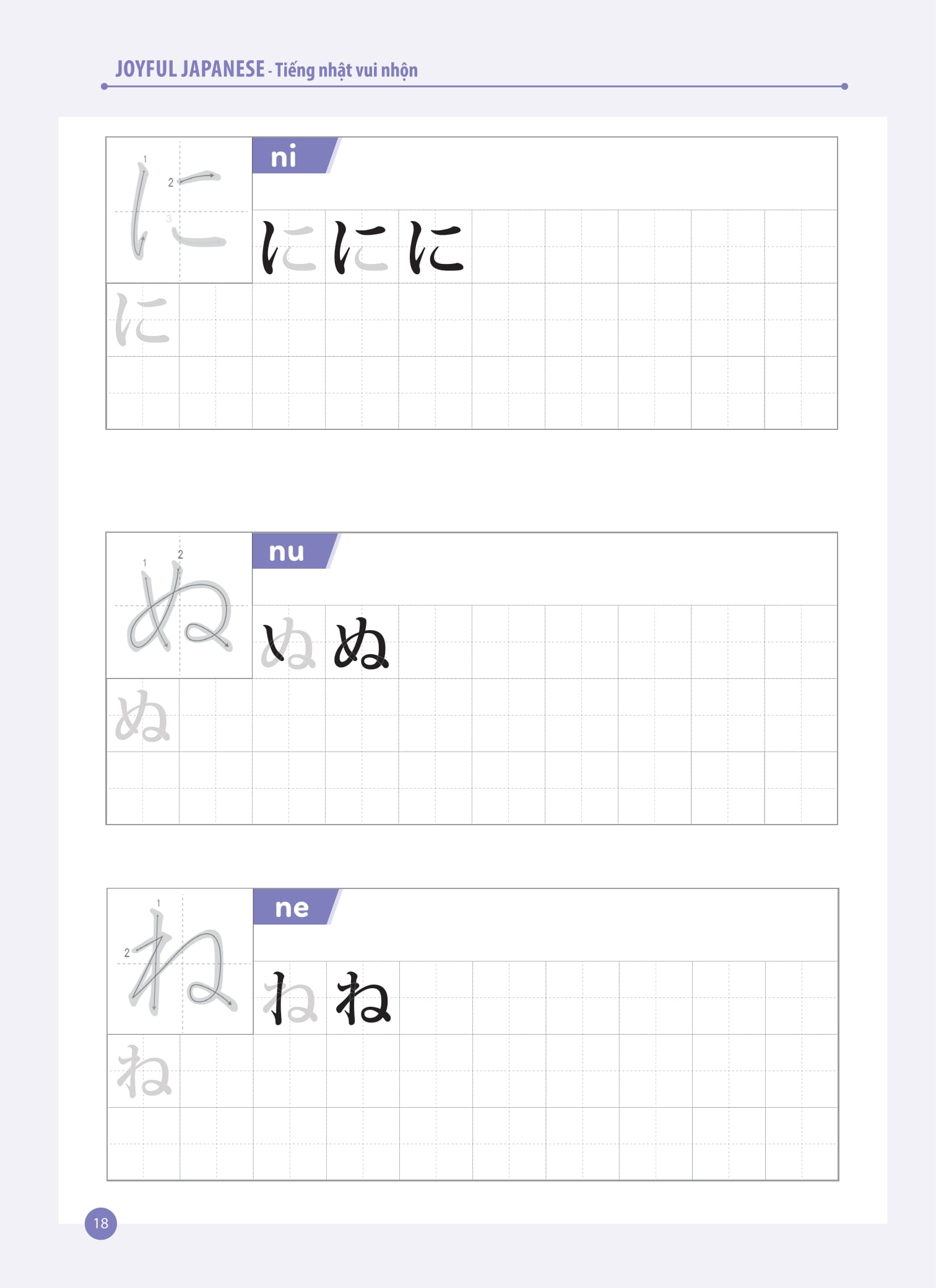 joyful japanese - tiếng nhật vui nhộn - tập viết