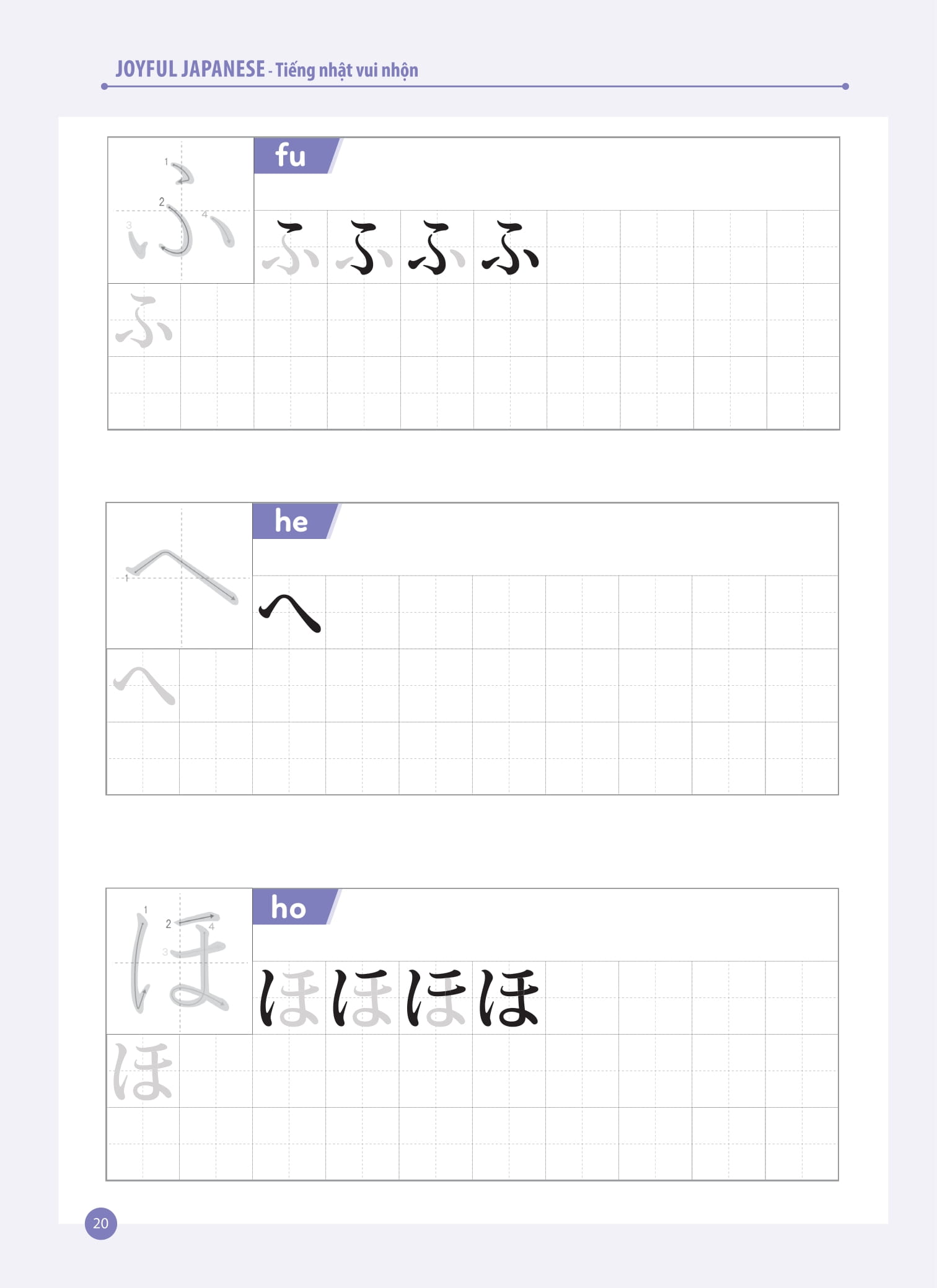 joyful japanese - tiếng nhật vui nhộn - tập viết