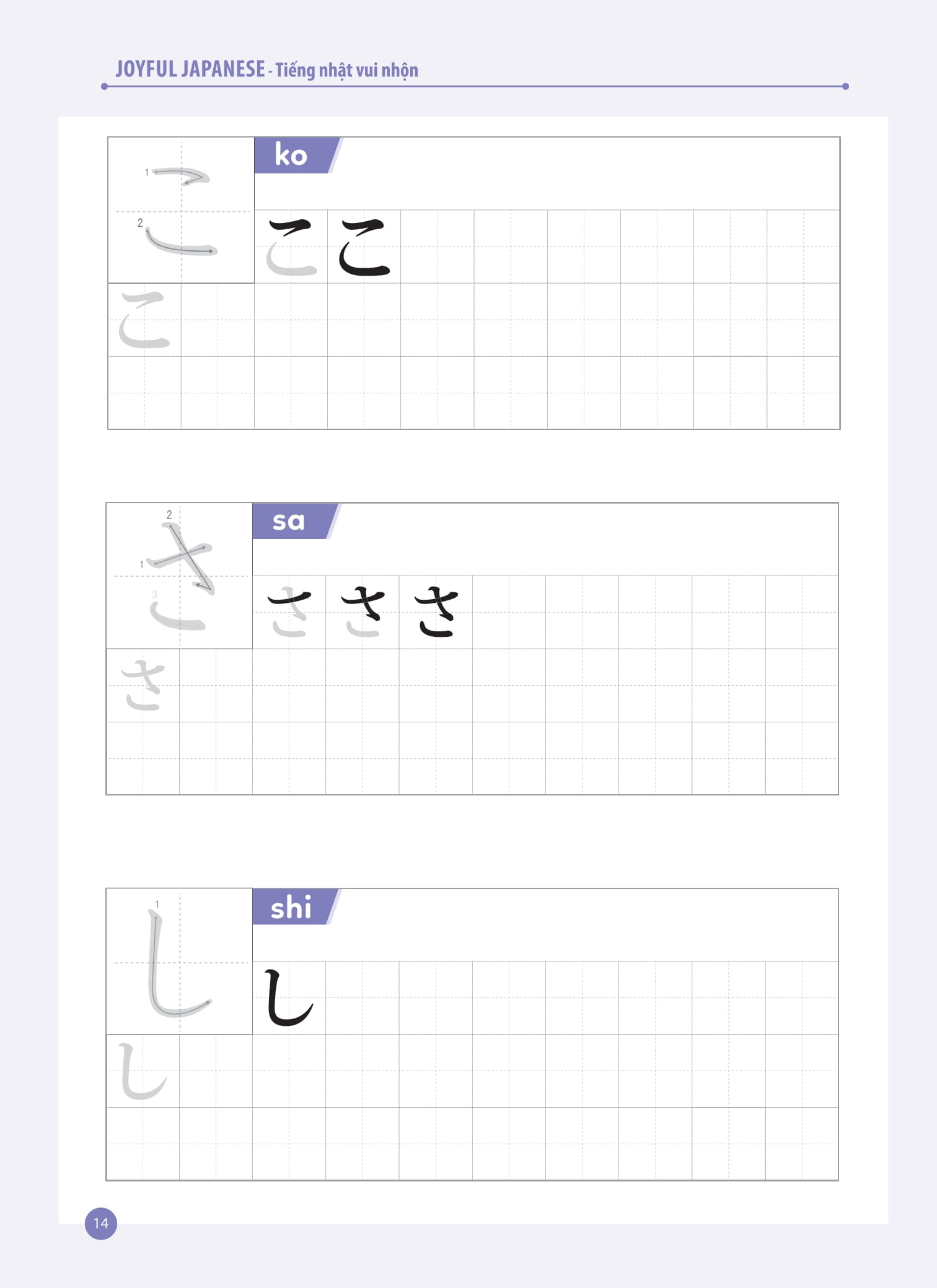 joyful japanese - tiếng nhật vui nhộn - tập viết
