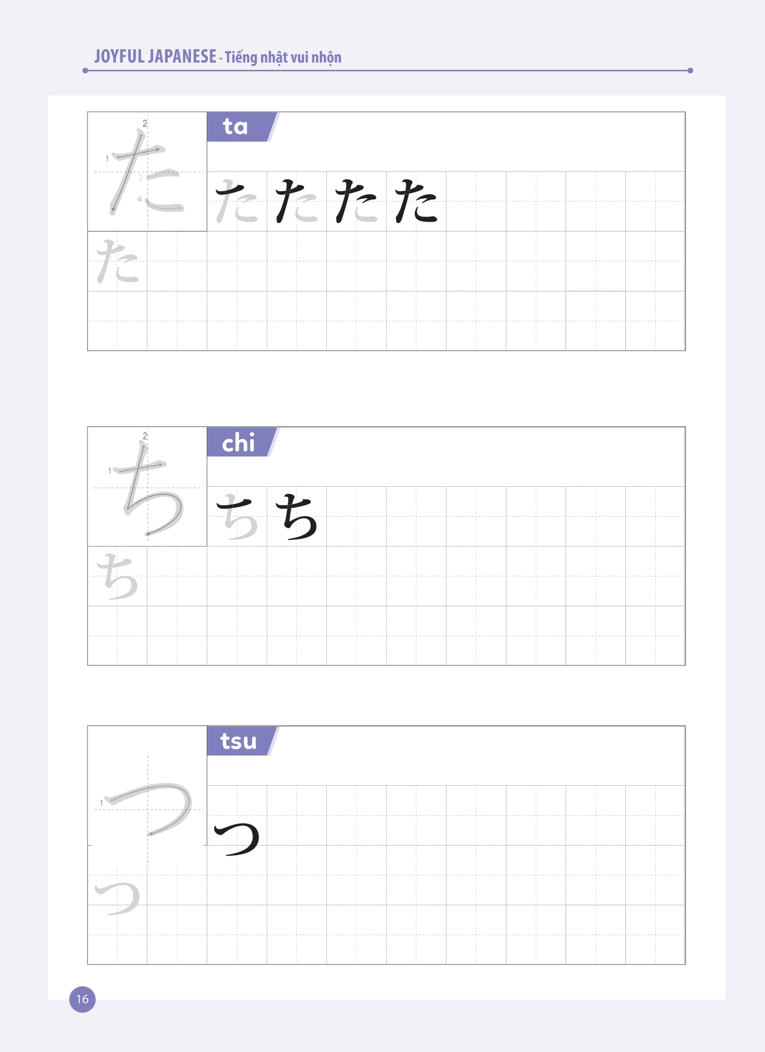 joyful japanese - tiếng nhật vui nhộn - tập viết