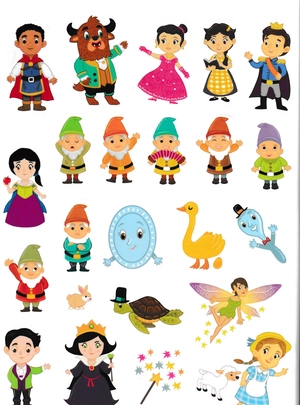 jumbo stickers for little hands - fairy tale adventures - thế giới cổ tích