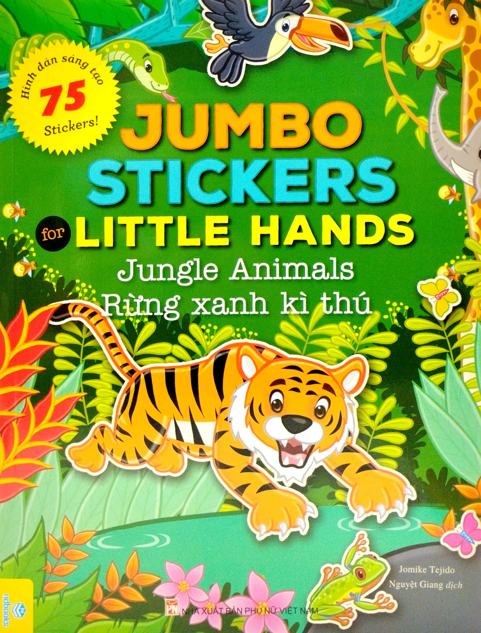 jumbo stickers for little hands - jungle animals - rừng xanh kì thú