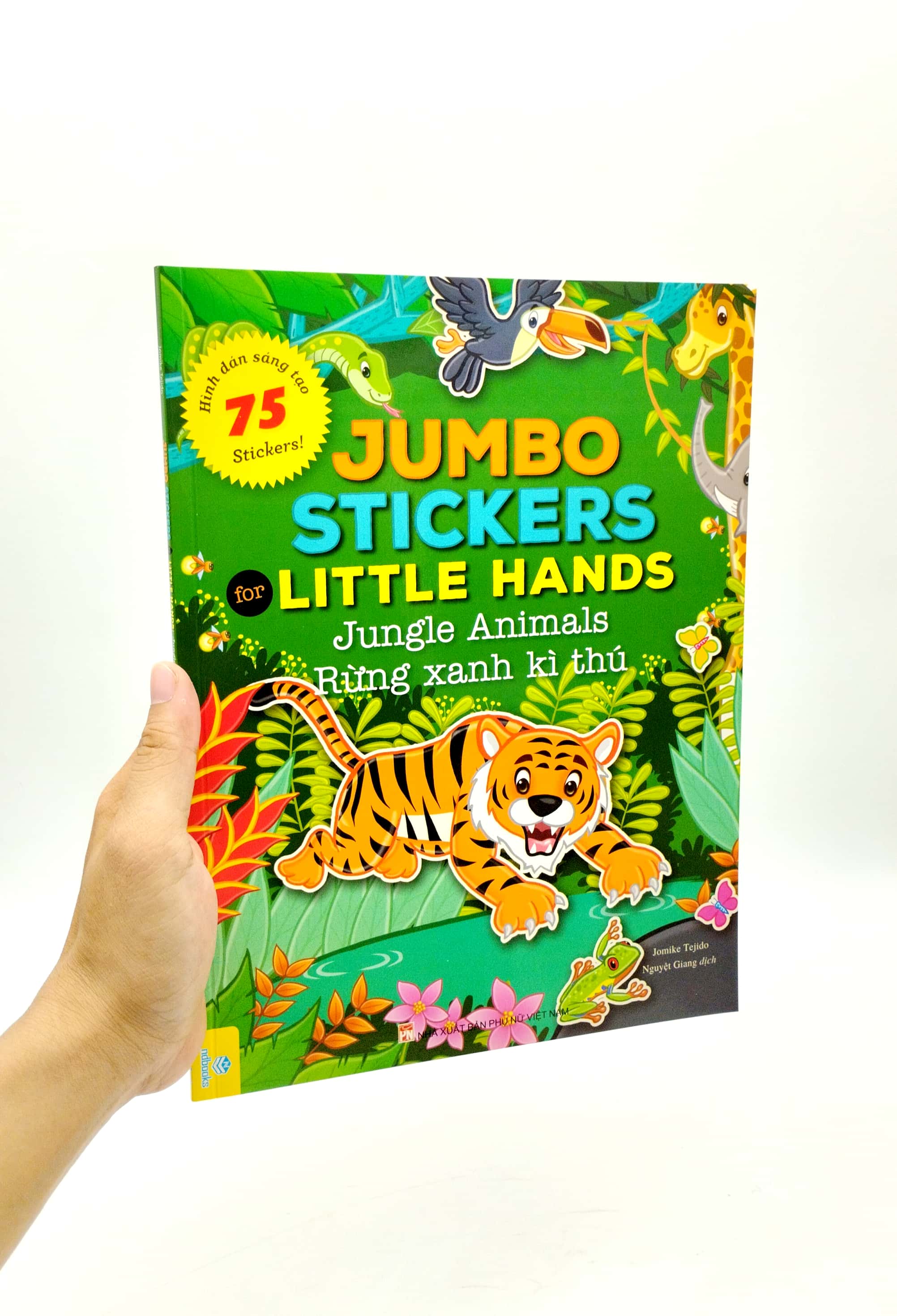 jumbo stickers for little hands - jungle animals - rừng xanh kì thú