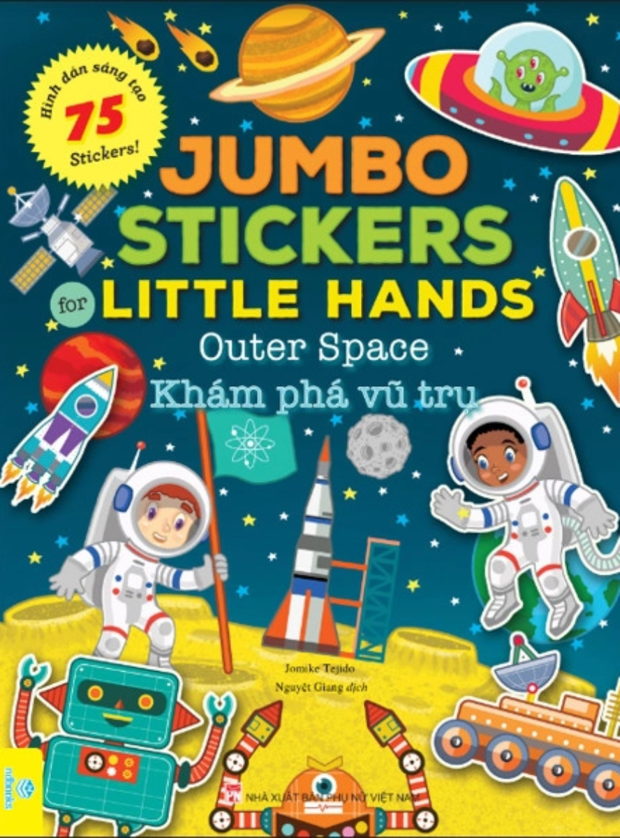 jumbo stickers for little hands - outer space - khám phá vũ trụ