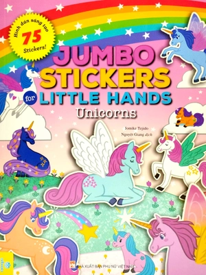 jumbo stickers for little hands - unicorns