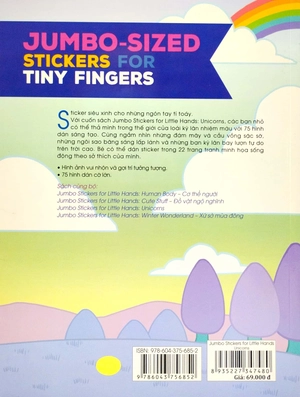 jumbo stickers for little hands - unicorns