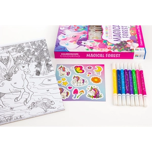 kaleidoscope colouring kit unicorn forest