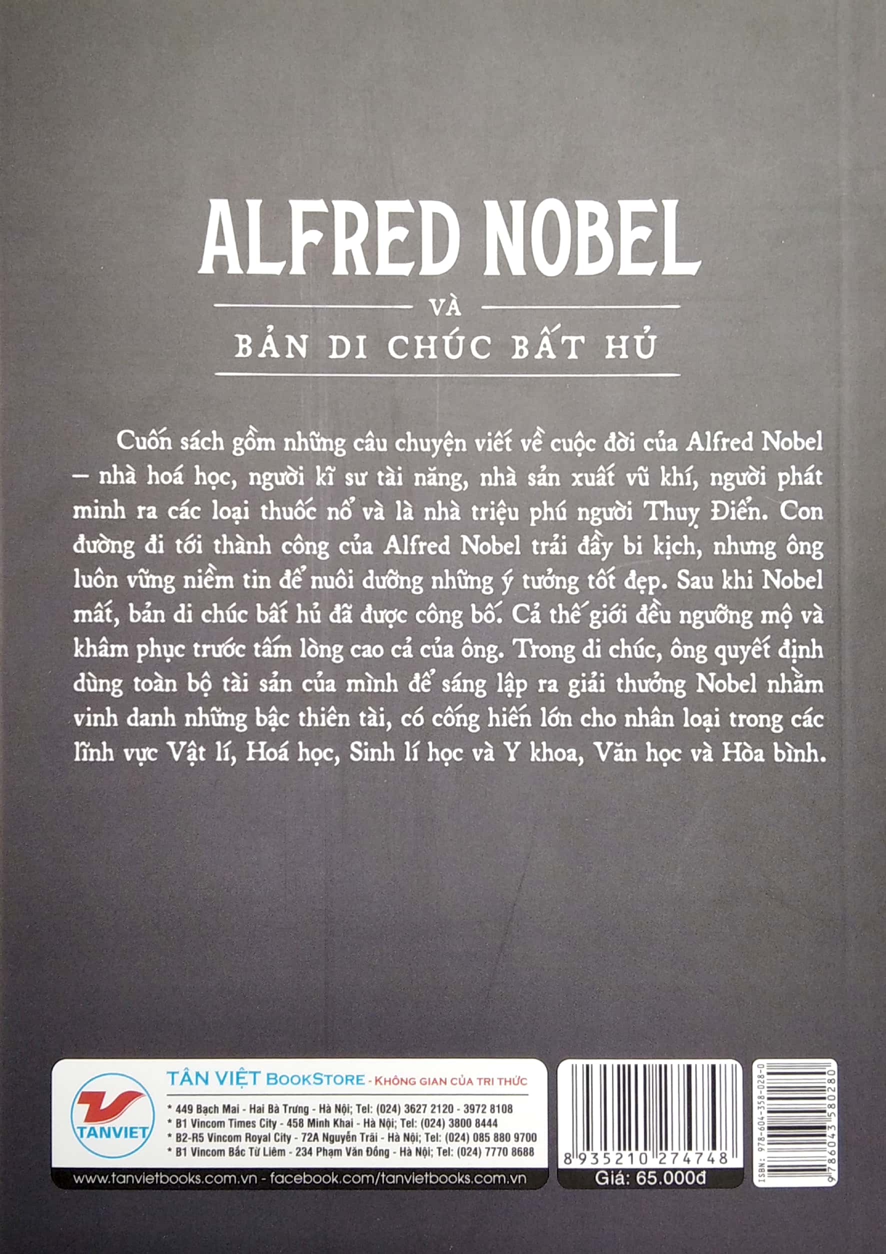 kể chuyện cuộc đời các thiên tài: alfred nobel và bản di chúc bất hủ
