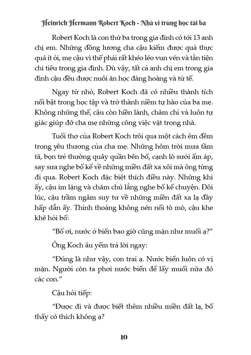 kể chuyện cuộc đời các thiên tài - heinrich hermann robert koch - nhà vi trùng học tài ba