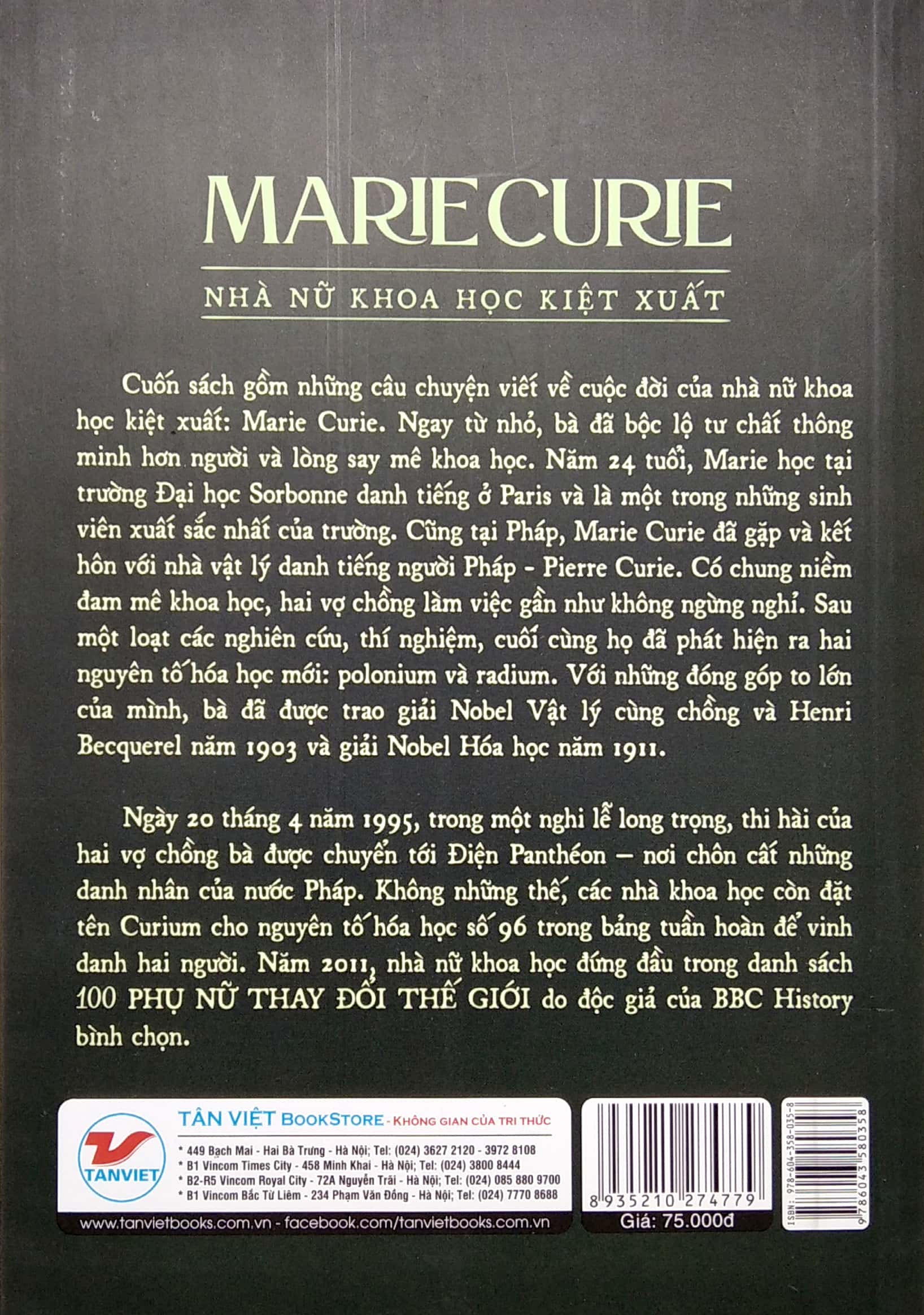 kể chuyện cuộc đời các thiên tài: marie curie - nhà nữ khoa học kiệt xuất