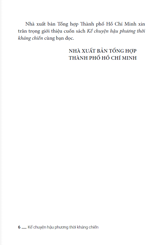 kể chuyện hậu phương thời kháng chiến