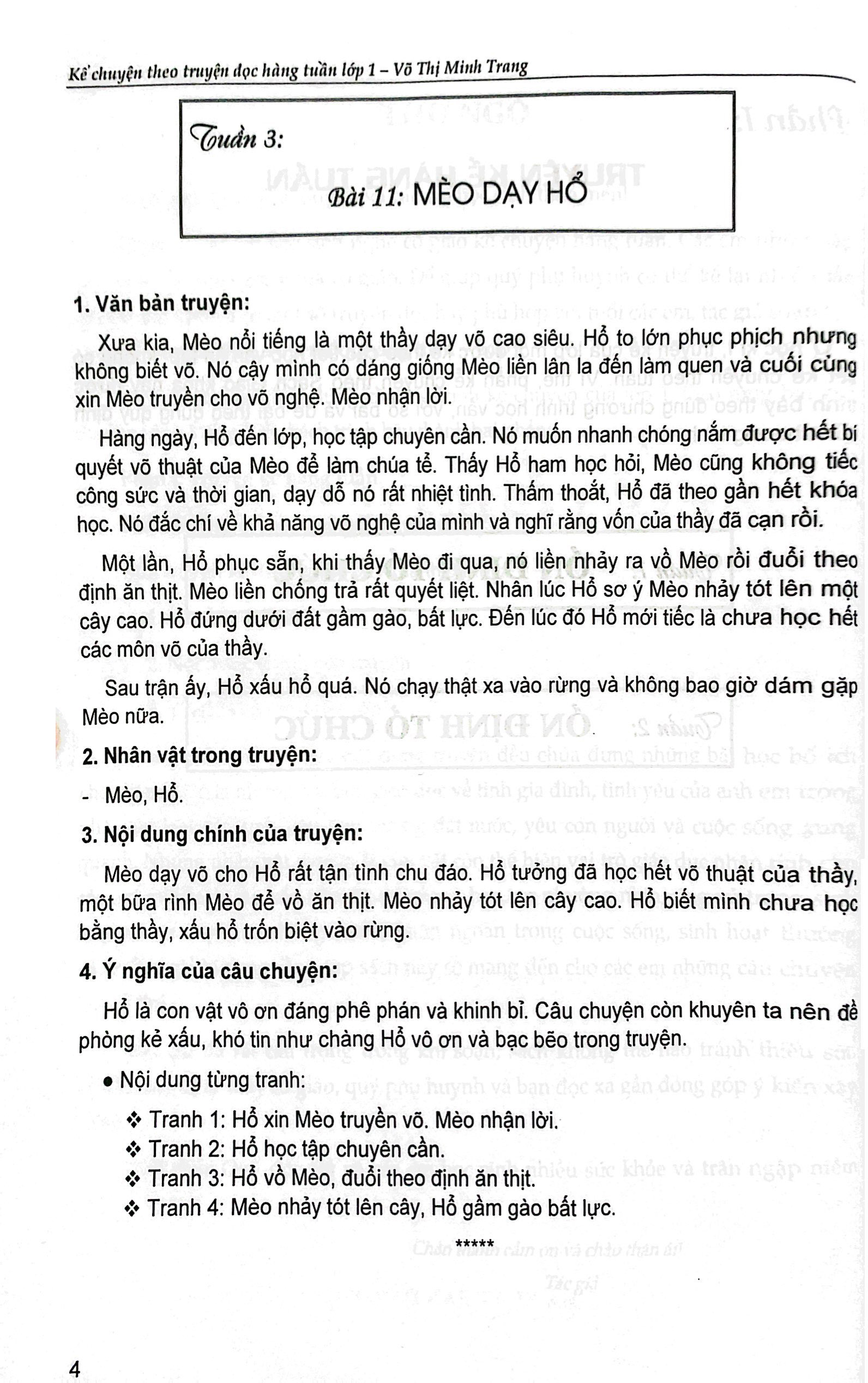 kể chuyện theo truyện đọc hàng tuần 1