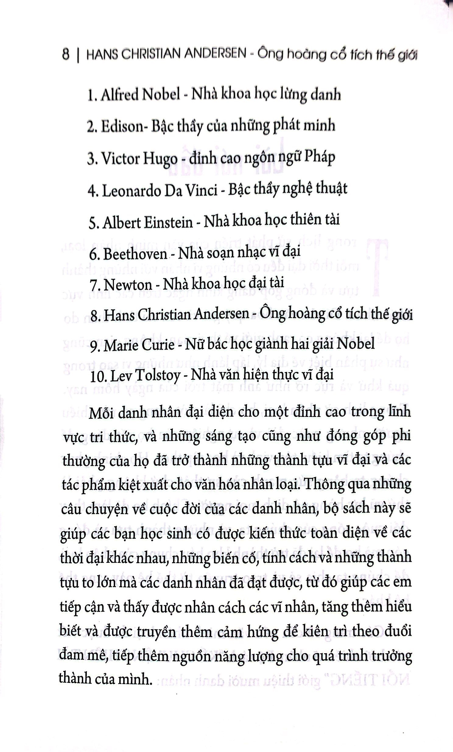 kể chuyện thiên tài nổi tiếng - hans christian andersen- ông hoàng cổ tích thế giới