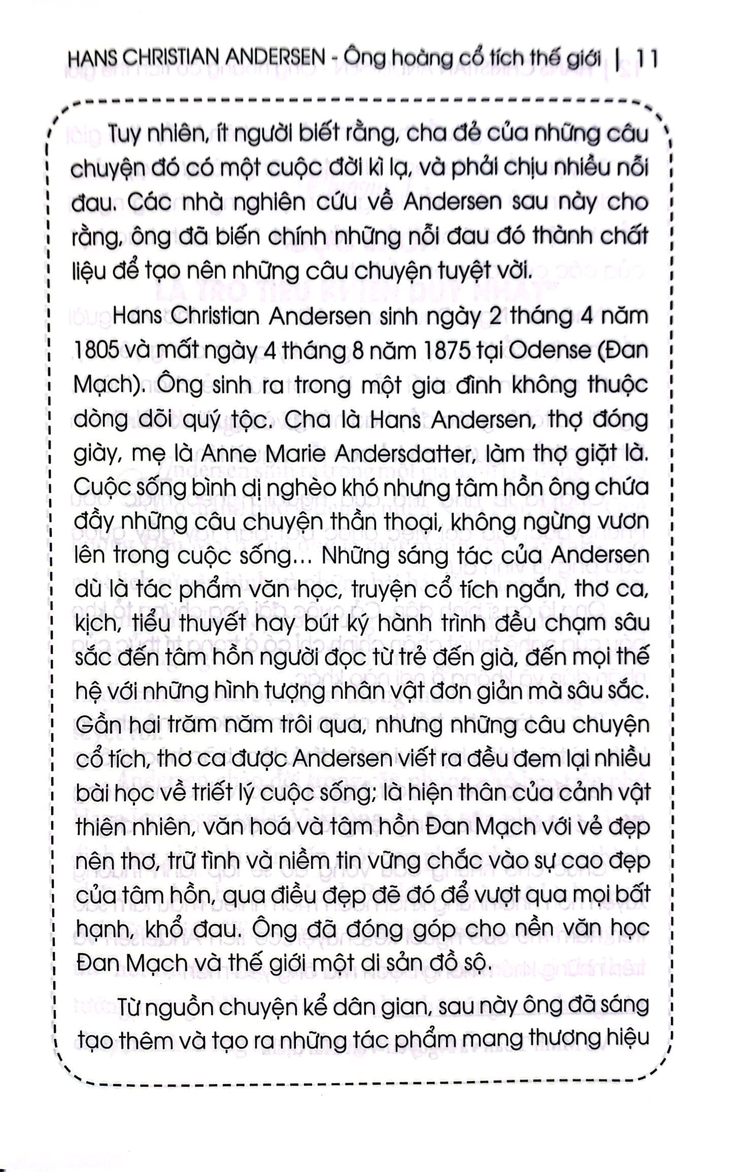 kể chuyện thiên tài nổi tiếng - hans christian andersen- ông hoàng cổ tích thế giới