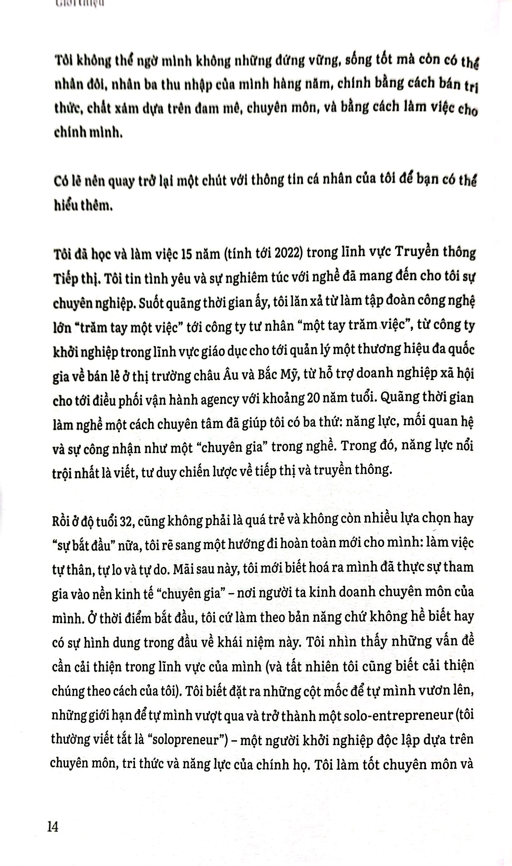 kế hoạch cho sự nghiệp tự chủ và bền vững - kinh doanh chuyên môn của chính mình
