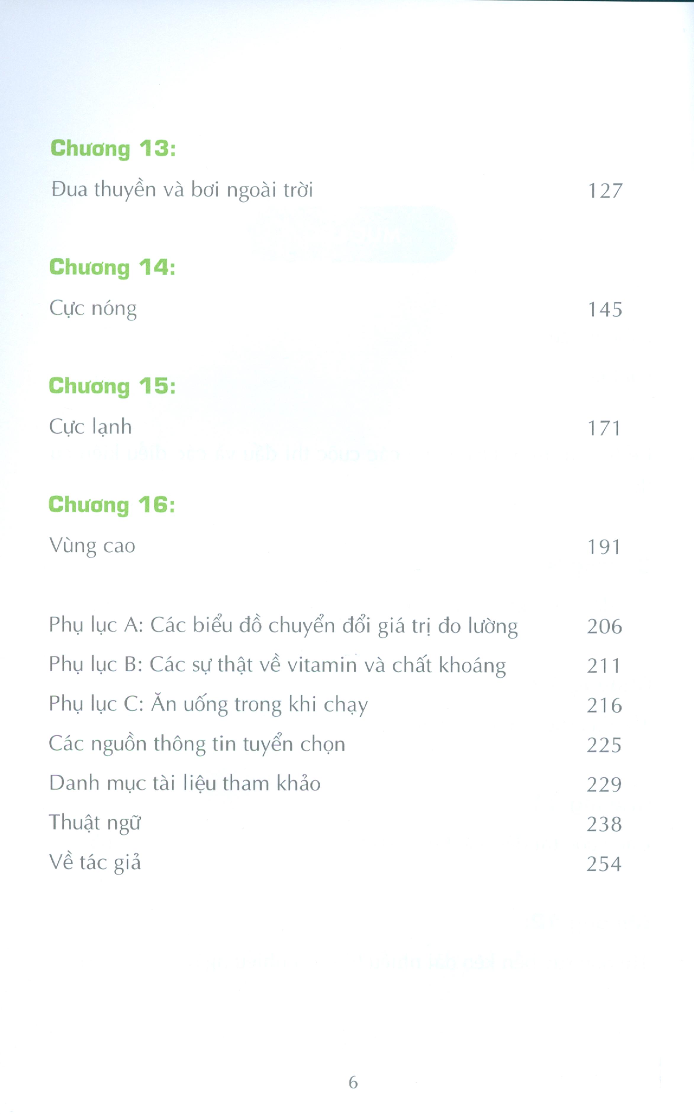 kế hoạch dinh dưỡng cho các cuộc thi đấu và các điều kiện cụ thể