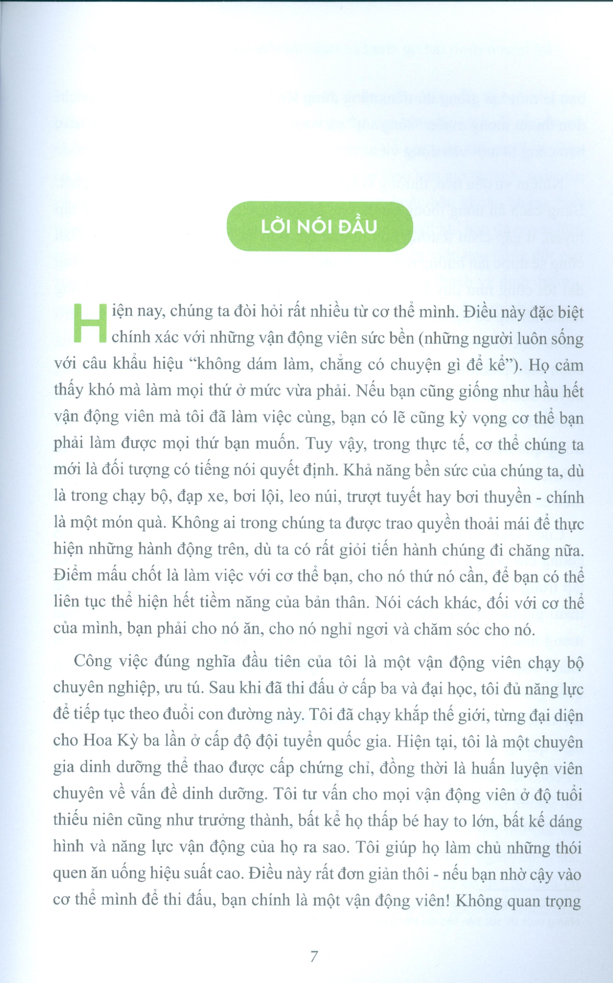 kế hoạch dinh dưỡng cho các cuộc thi đấu và các điều kiện cụ thể