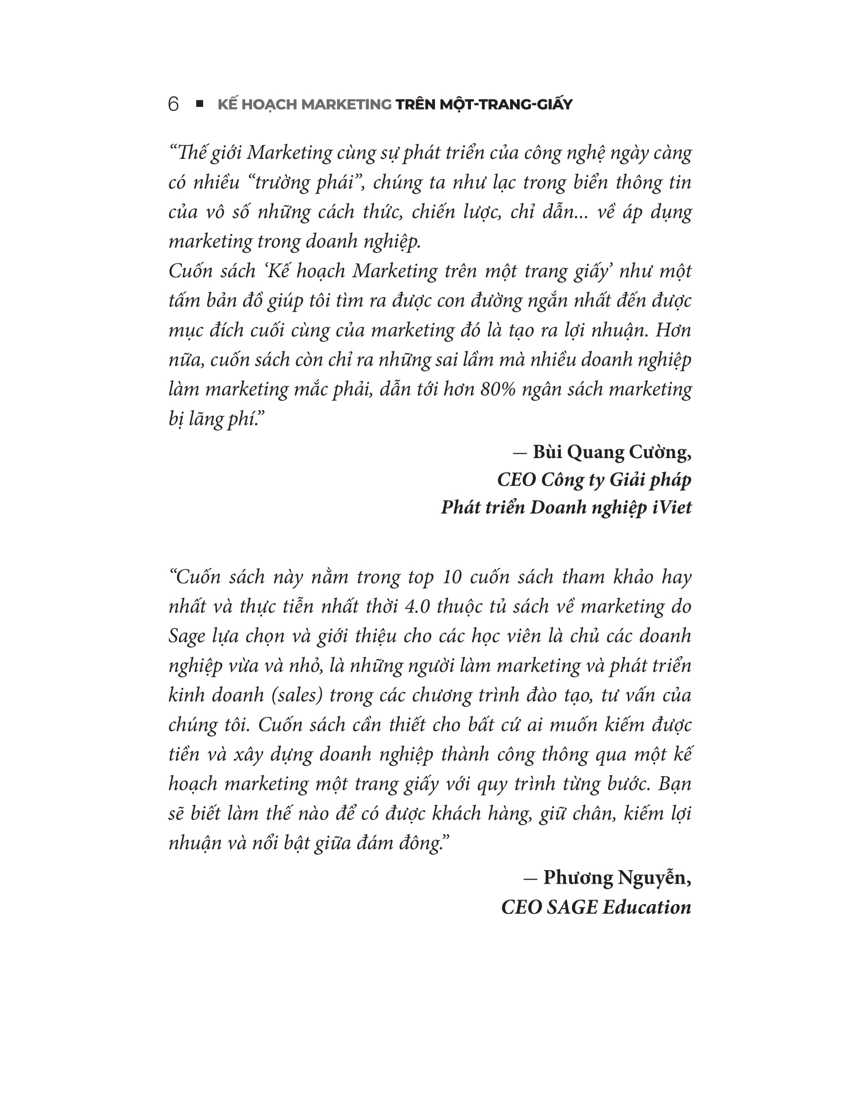 Ke Hoach Marketing Tren Mot Trang Giay - Nhung Chi Dan De Hieu Nhat Cho Mot Ke Hoach Marketing Thong Minh