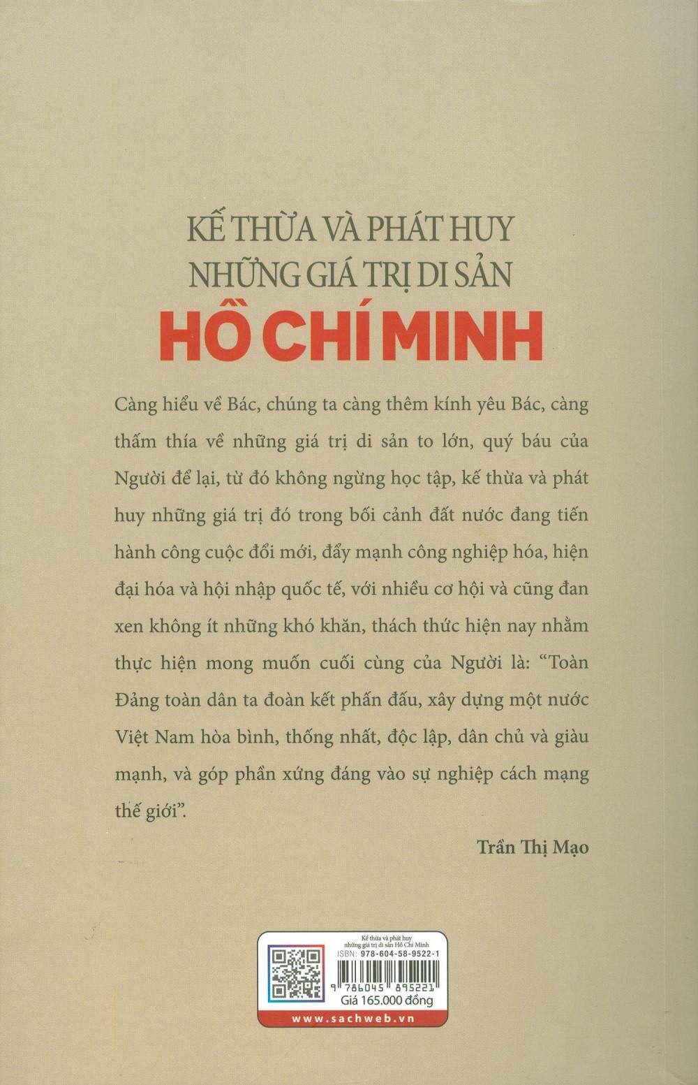 kế thừa và phát huy những di sản hồ chí minh