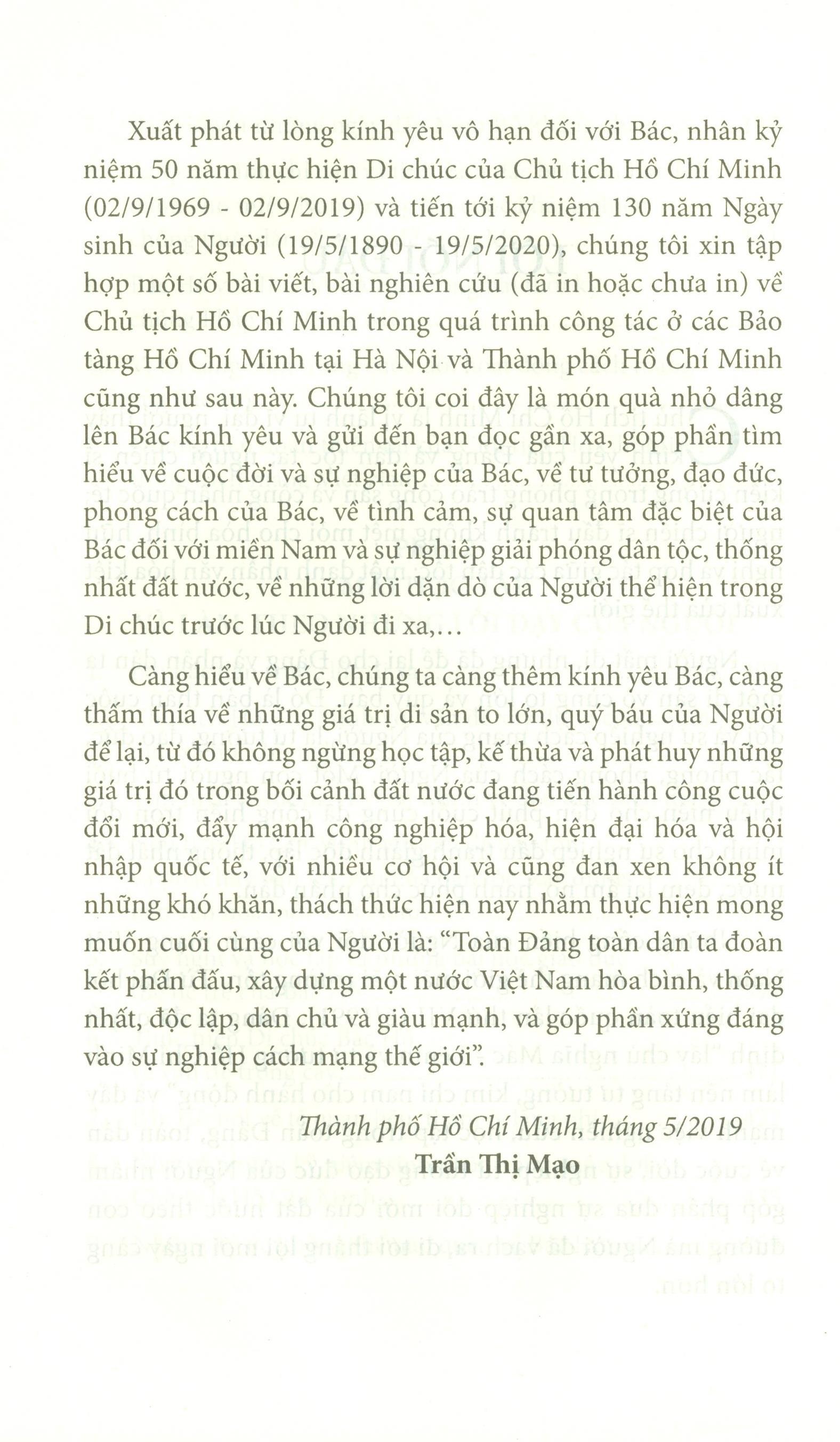 kế thừa và phát huy những di sản hồ chí minh