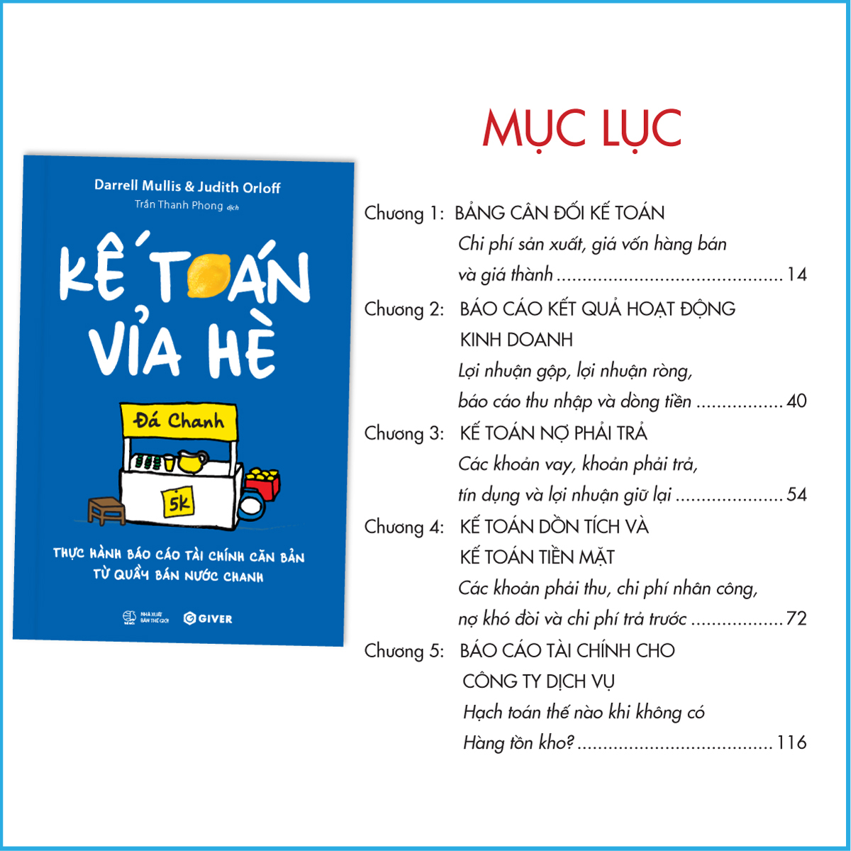 kế toán vỉa hè - thực hành báo cáo tài chính căn bản từ quầy bán nước chanh