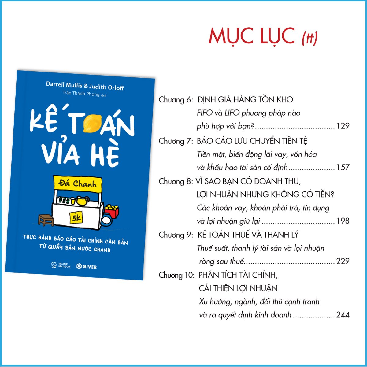 kế toán vỉa hè - thực hành báo cáo tài chính căn bản từ quầy bán nước chanh