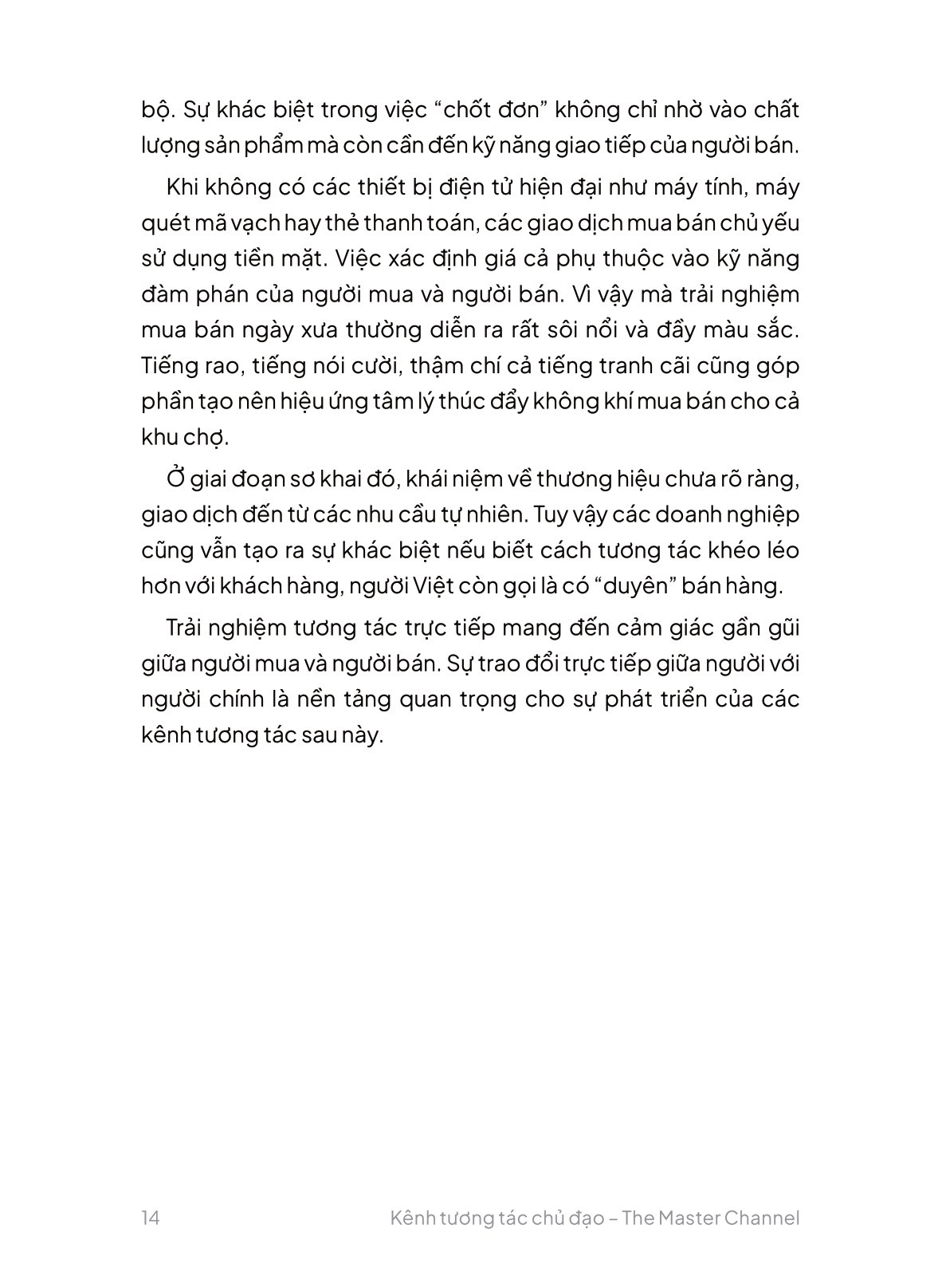 kênh tương tác chủ đạo - the master channel