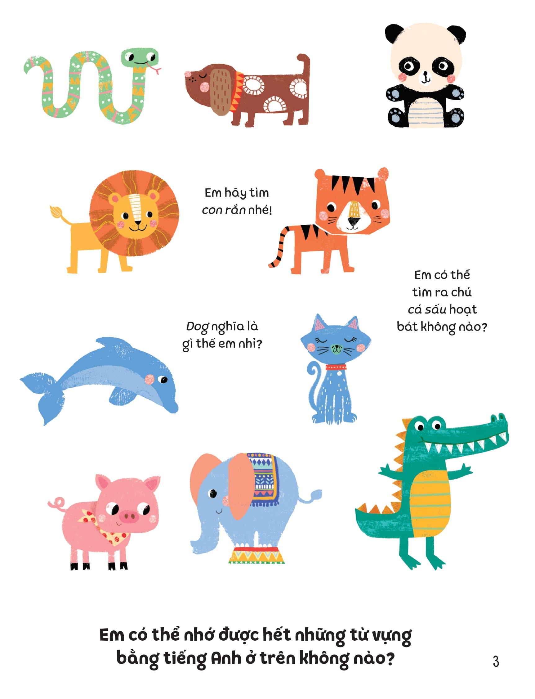 kéo đẩy tìm kiếm - 100 từ vựng song ngữ việt-anh cho bé