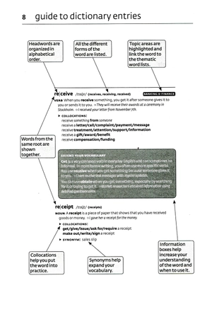 key words for the toeic test