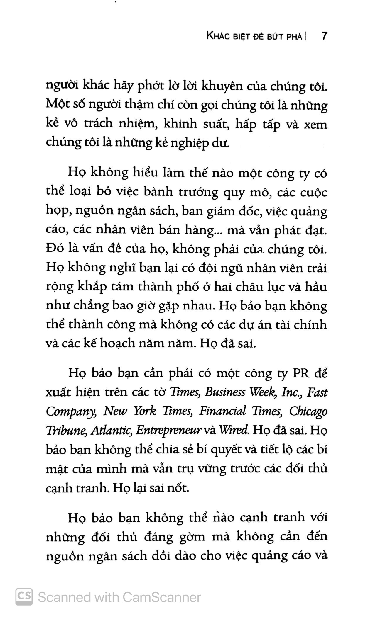 khác biệt để bứt phá (tái bản 2019)
