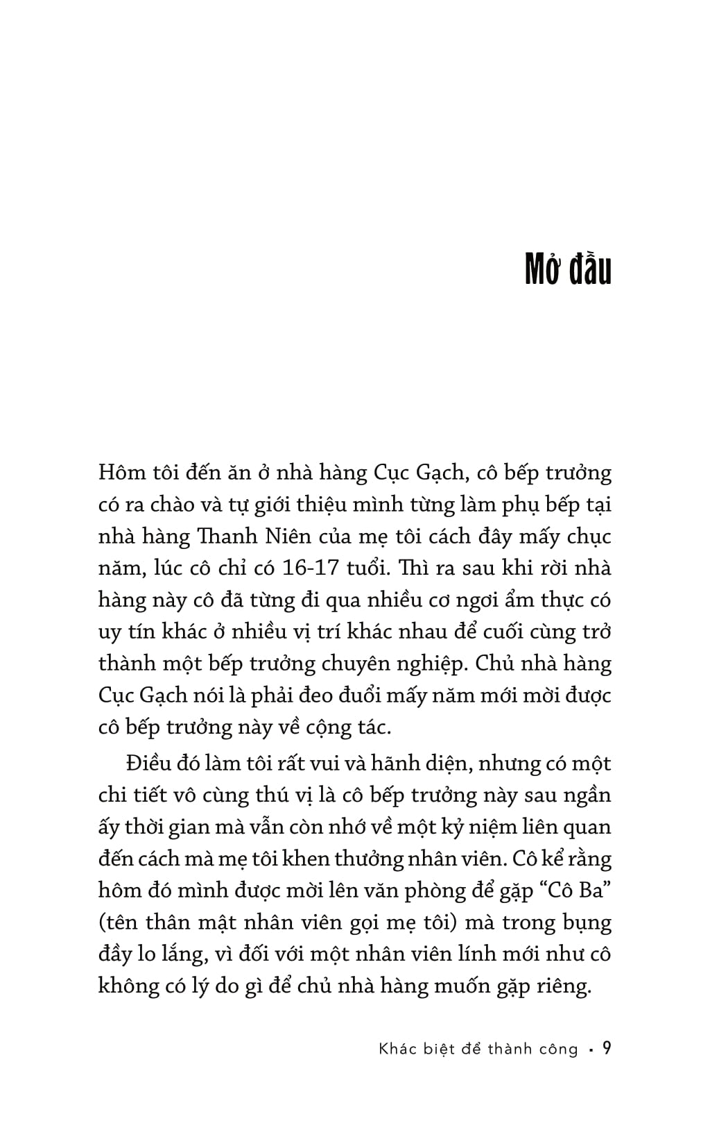 khác biệt để thành công - độc chiêu kinh doanh của các doanh nghiệp việt nam