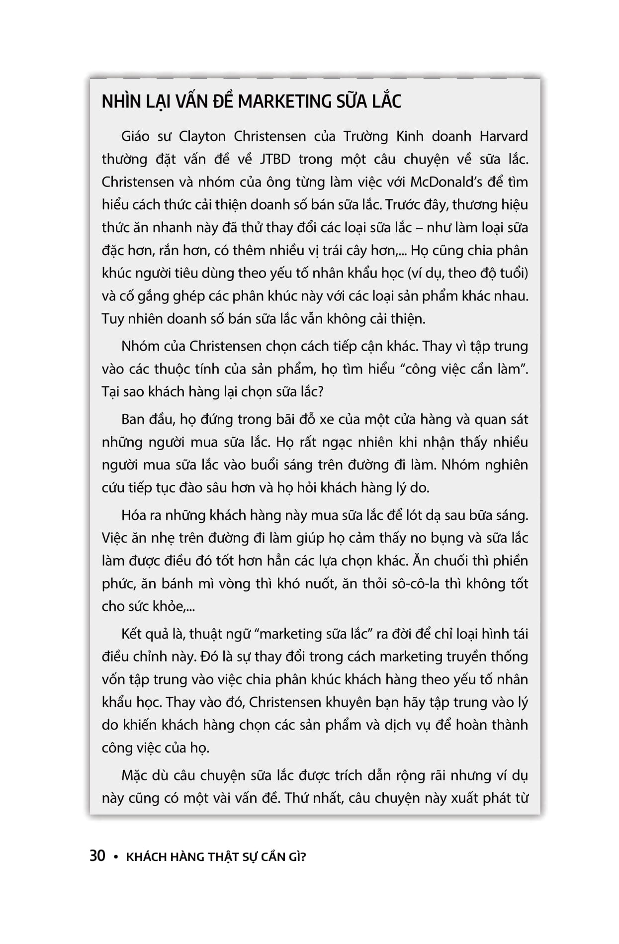 khách hàng thật sự cần gì?