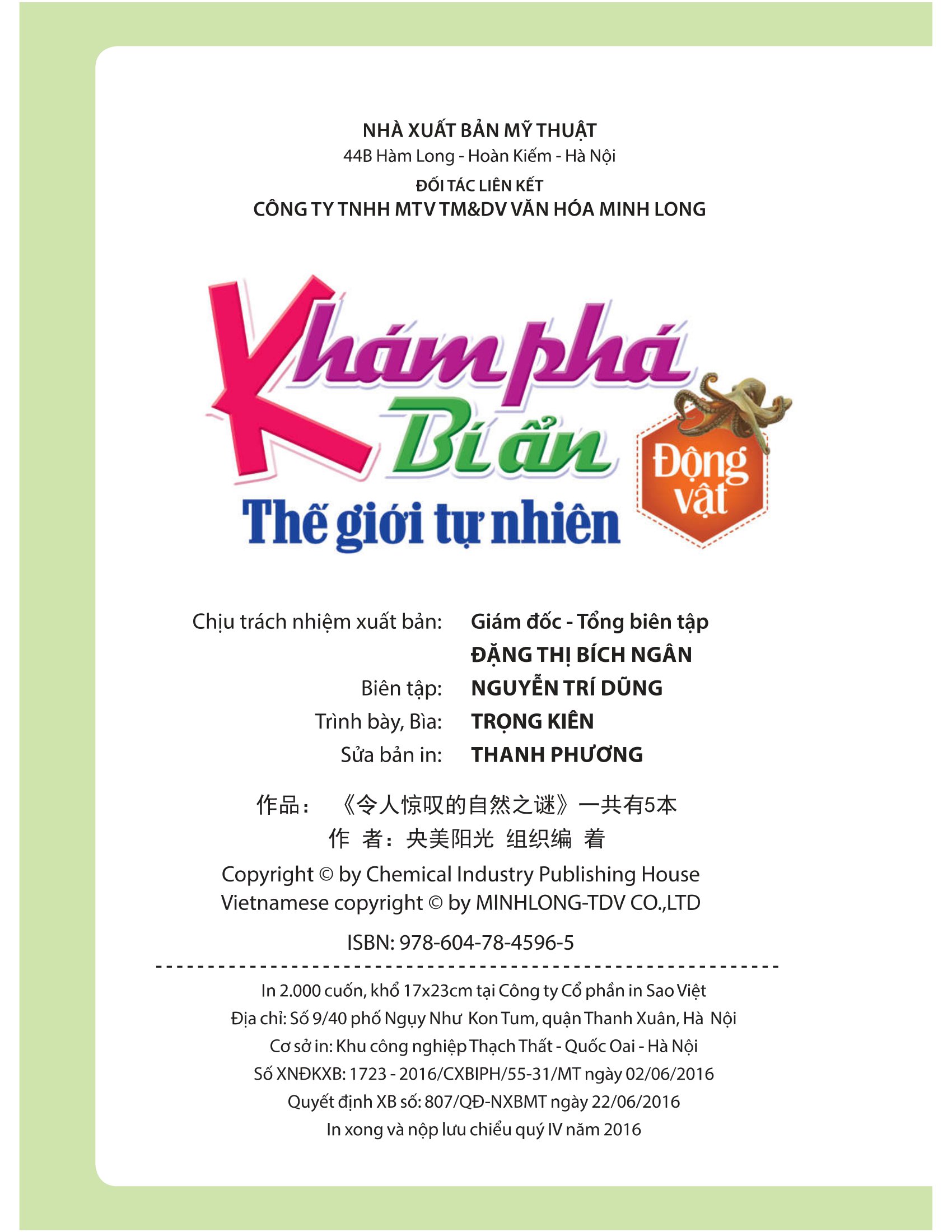 khám phá bí ẩn thế giới tự nhiên dành cho học sinh - động vật (tái bản 2023)