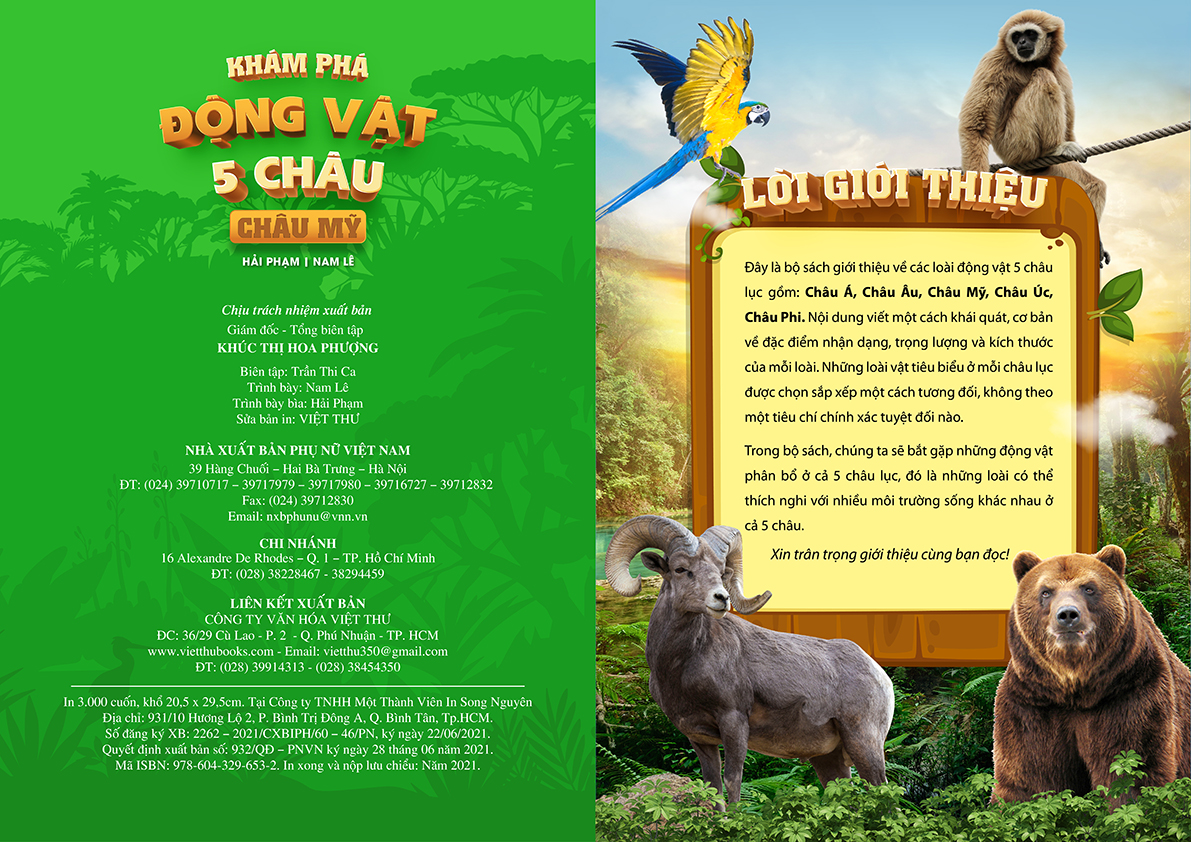 khám phá động vật 5 châu - châu mỹ