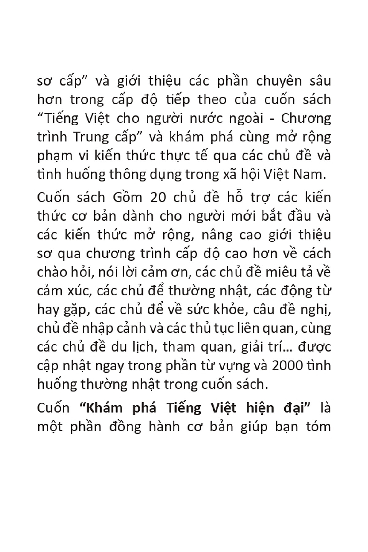 khám phá tiếng việt hiện đại - 20 chủ đề và hơn 2000 tình huống thông dụng