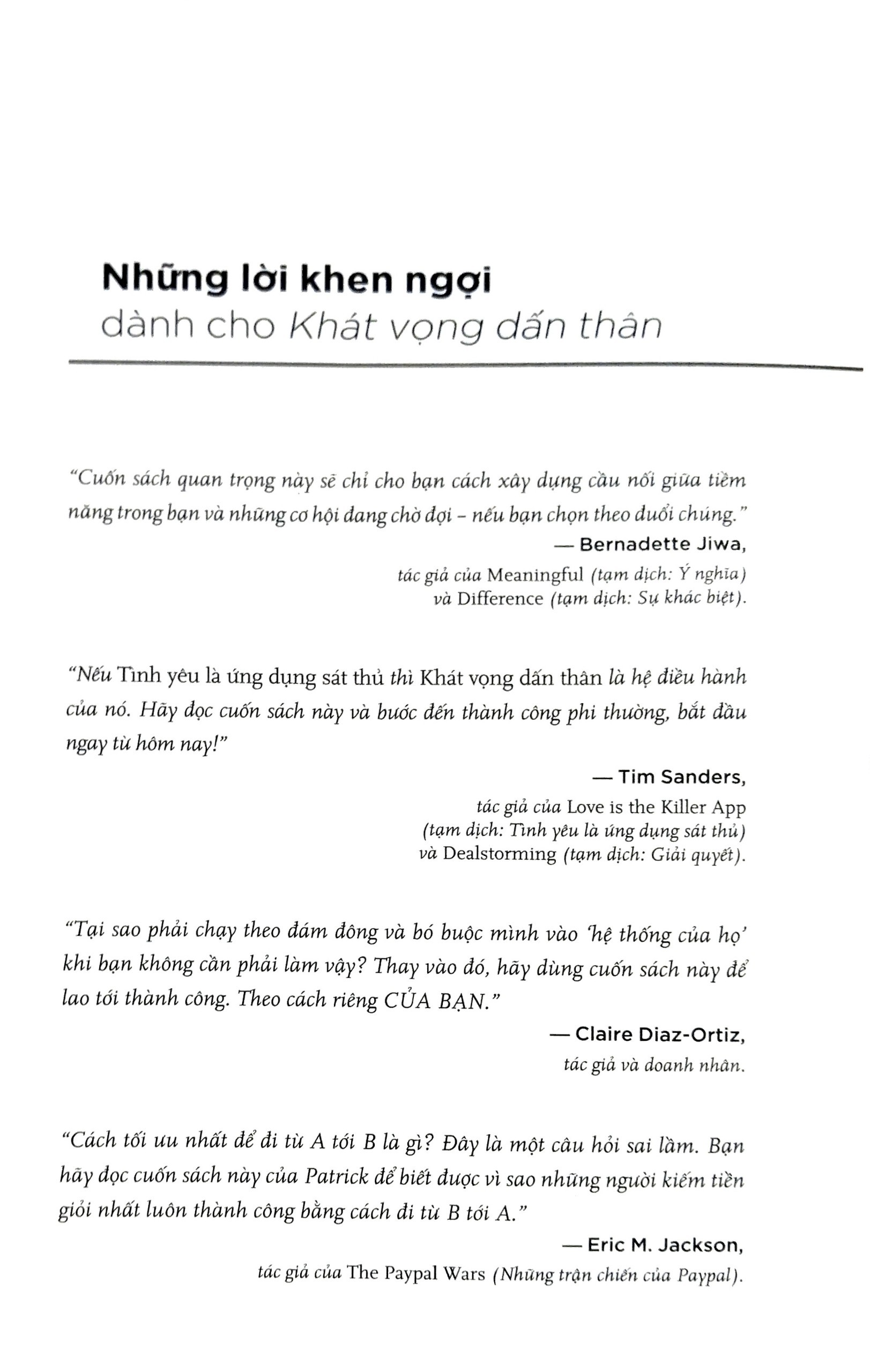 khát vọng dấn thân